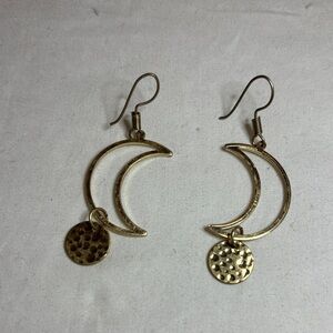 Gold Crescent Moon Earrings